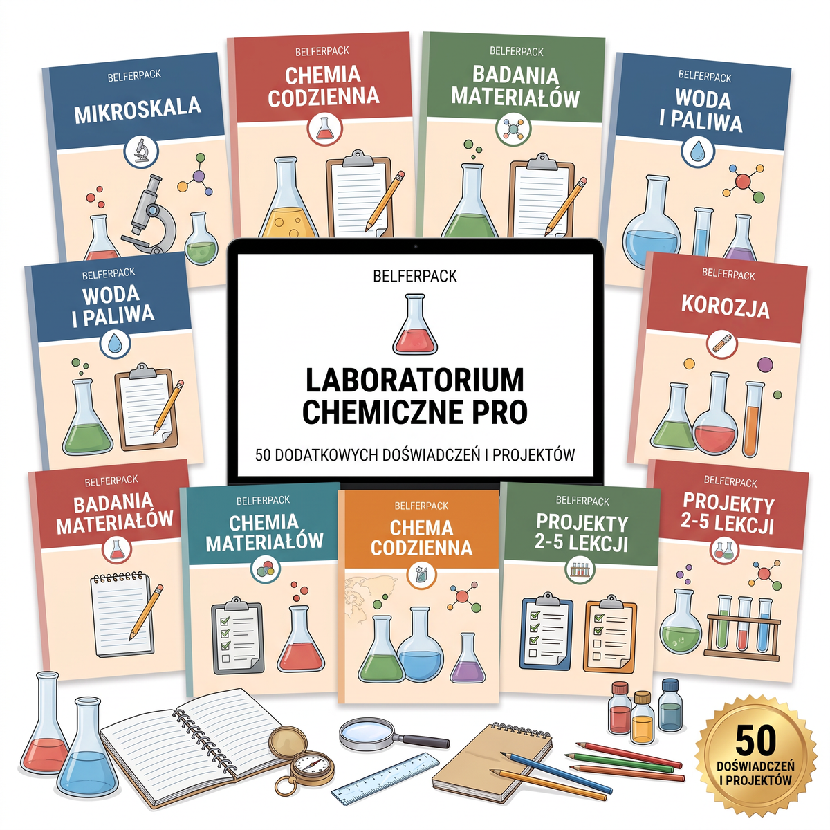 Laboratorium Chemiczne PRO, 50 dodatkowych doświadczeń i projektów